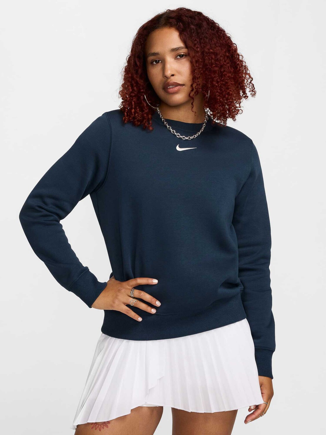 

Блуза Nike W NSW PHNX FLC STD CREW, синий