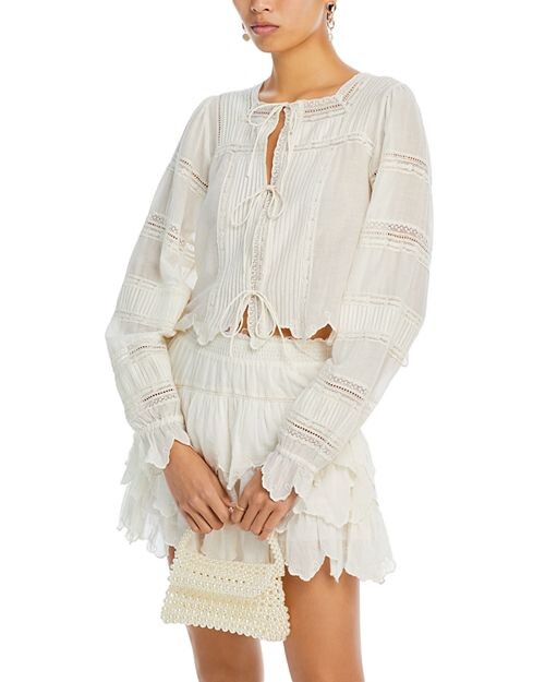 

Санра Топ LoveShackFancy, цвет White