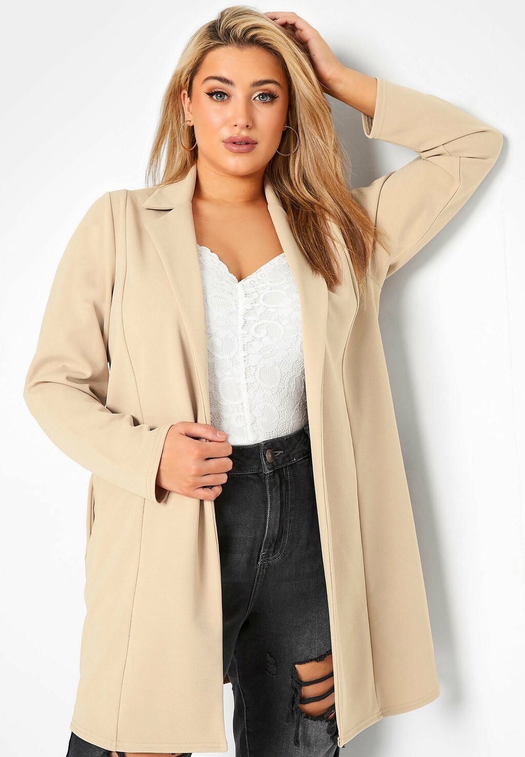

Короткое пальто Yours Clothing, коричневый