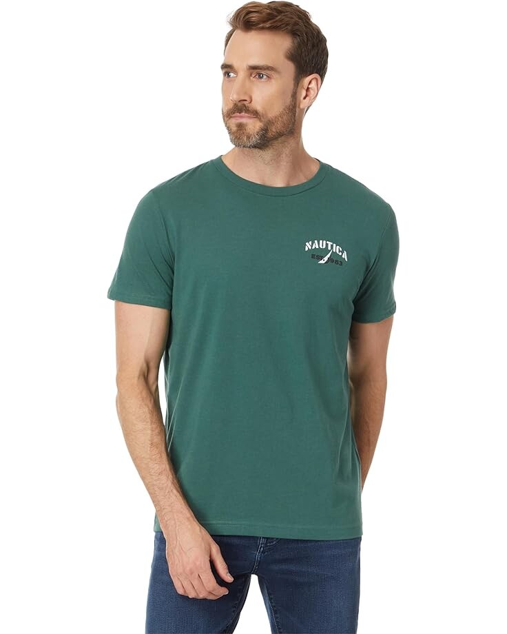 

Футболка Nautica Sustainably Crafted Yacht Racing Graphic T-Shirt, цвет Bistro Green