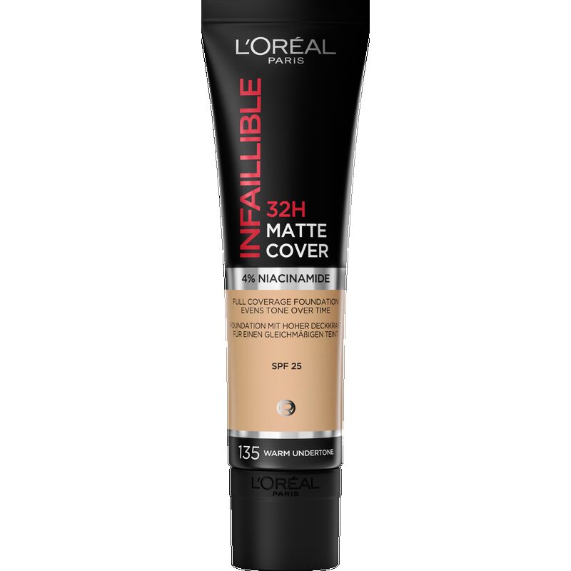 

Infaillible 32H Matte Cover 135 Теплый подтон L’Oréal Paris, 30 ml