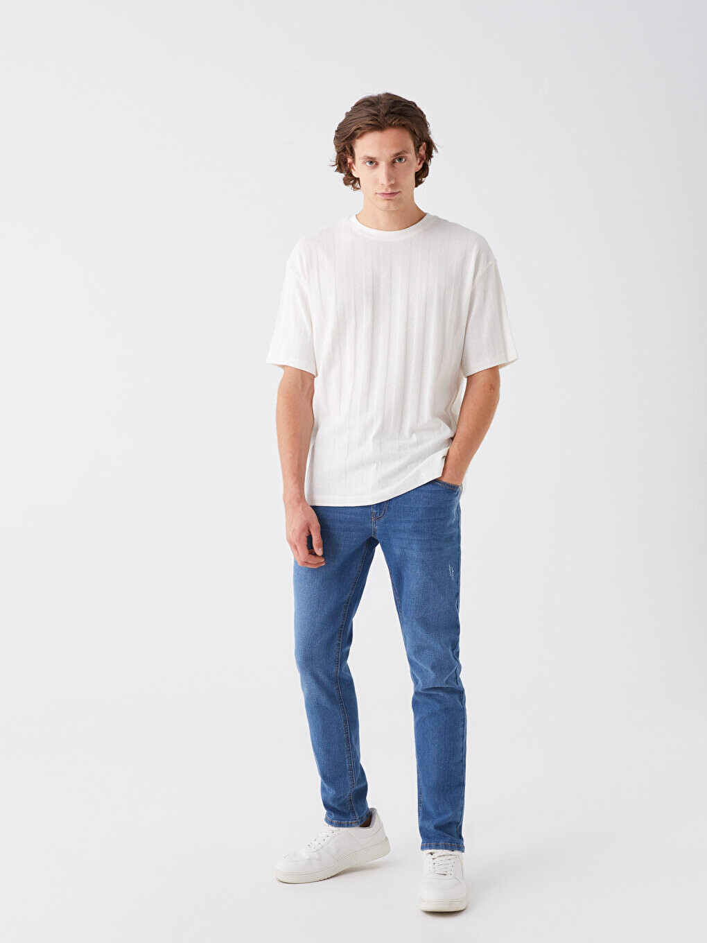 

Мужские джинсовые брюки скинни 760 LCW Jeans, среднее индиго родео