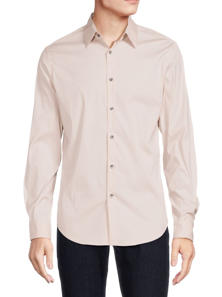 Однотонная рубашка Sylvain Theory, цвет Tint рубашка theory sylvain белый