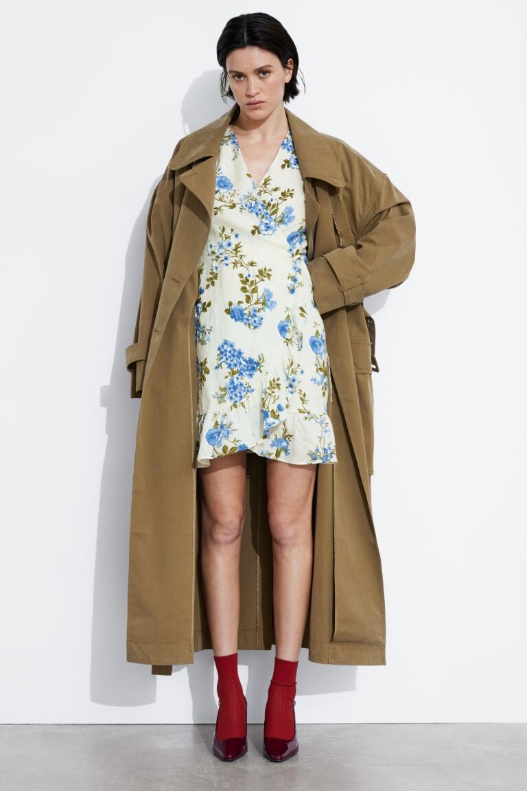 

Мини-Платье из льна и другие истории H&M, белый