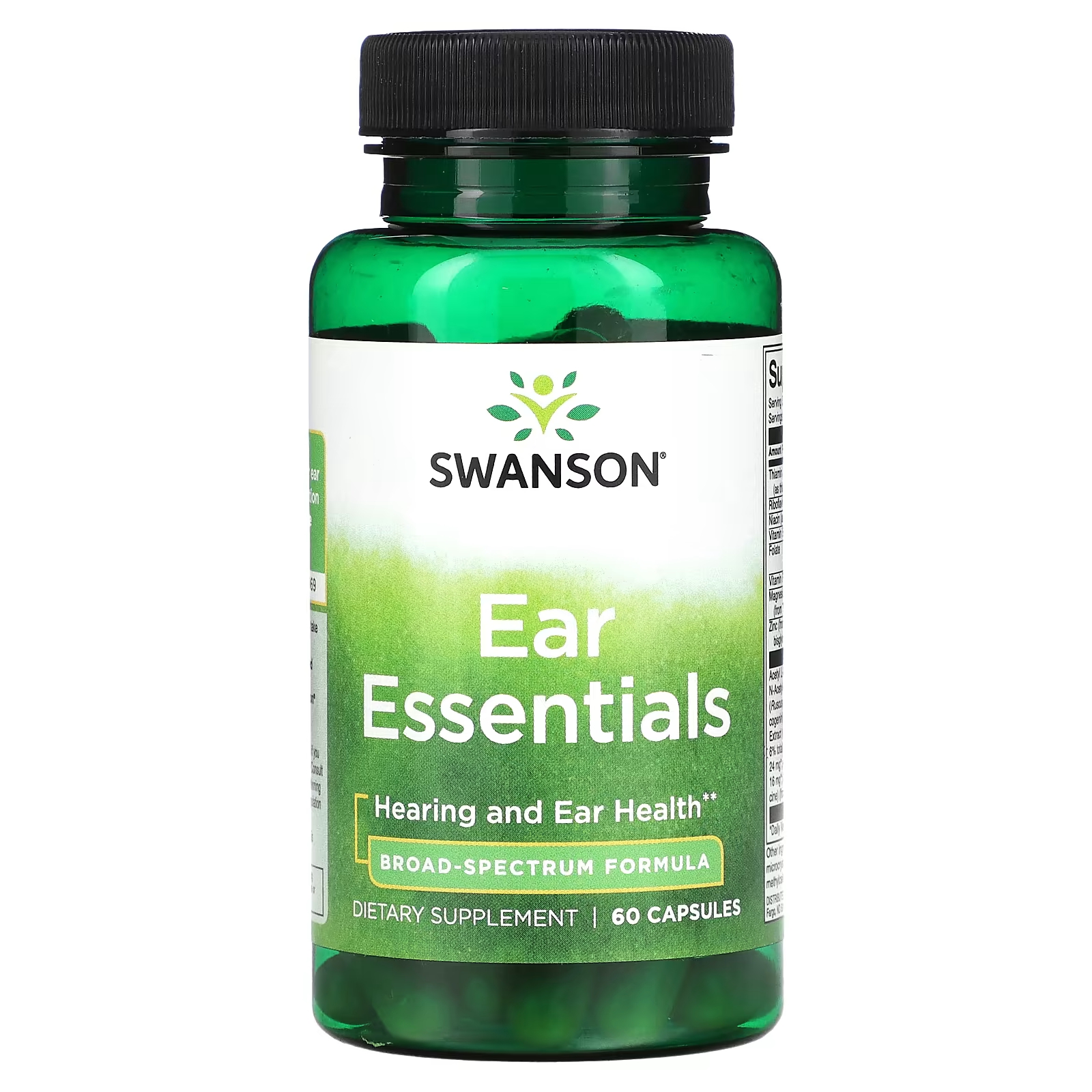 Пищевая добавка Swanson Ear Essentials, 60 капсул пищевая добавка swanson probiotic 4 3 billion cfu 60 капсул