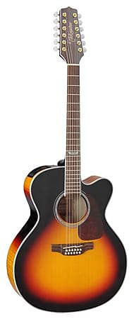 Акустическая гитара Takamine GJ72CE12 12 String Acoustic Electric Guitar Brown Sunburst