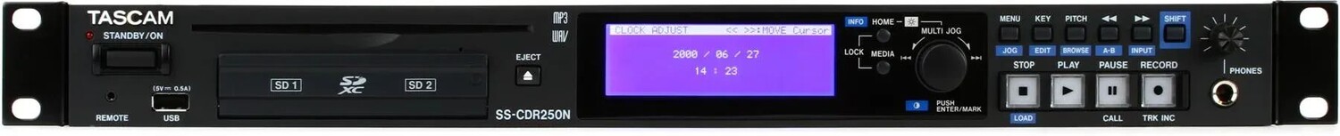 

Твердотельный рекордер TASCAM SS-CDR250N с двумя SD и CDR