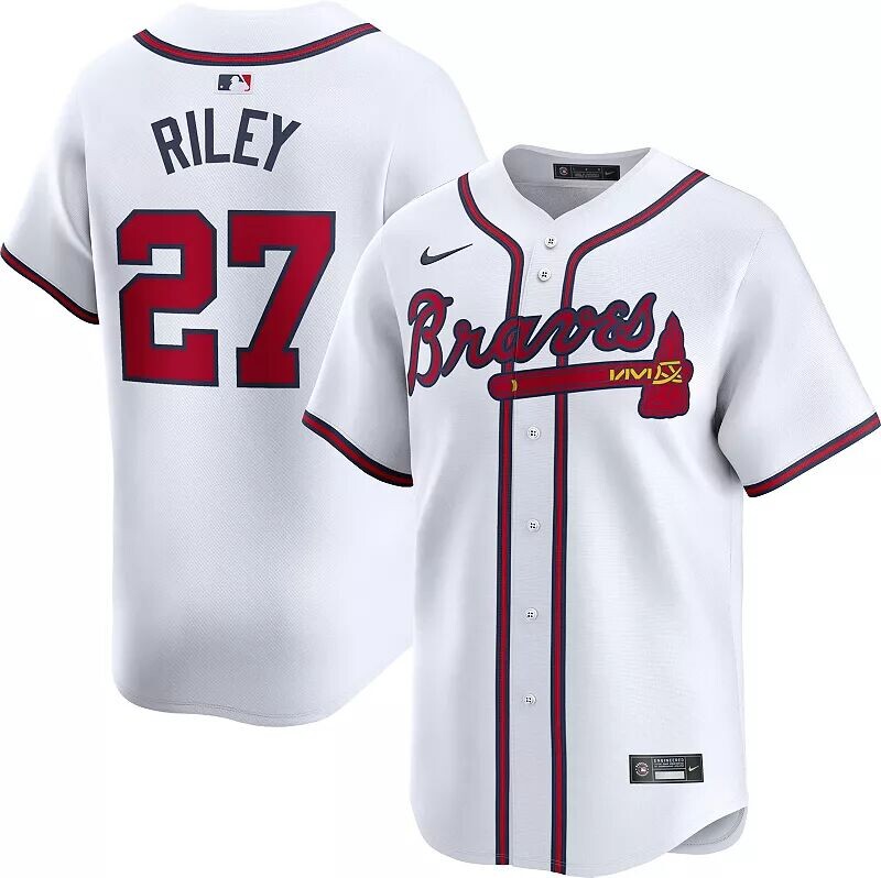

Мужское джерси Nike Atlanta Braves Austin Riley #27 White Limited Vapor