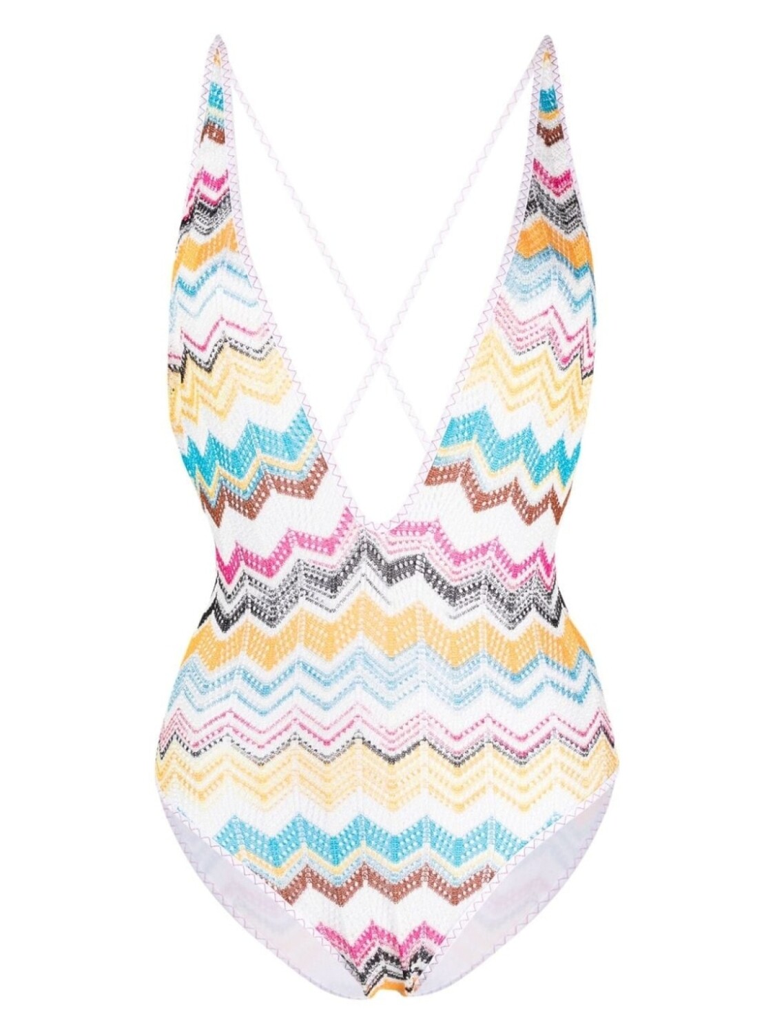 

Missoni купальник с узором зигзаг, белый