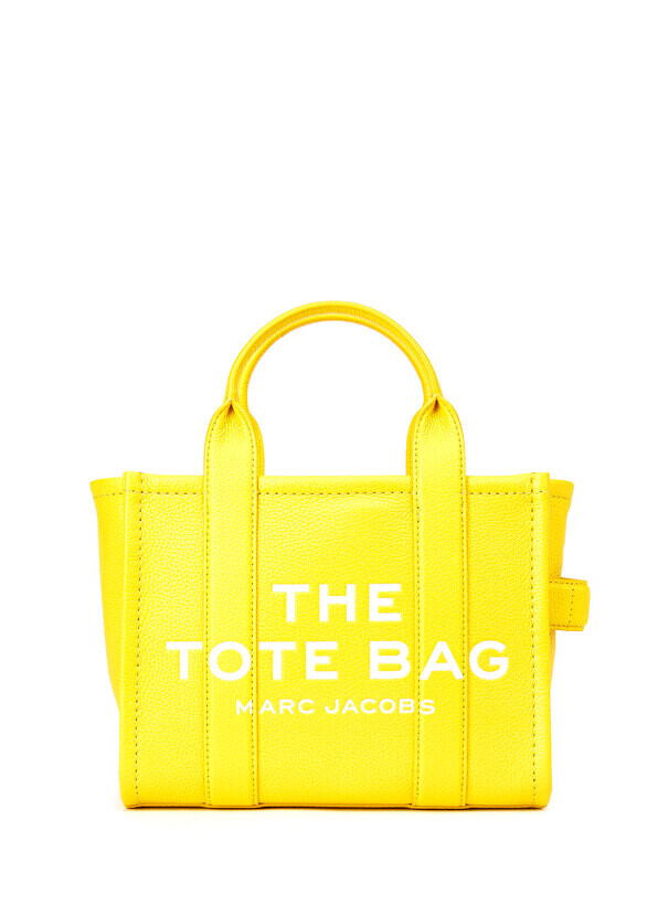 

Желтая женская кожаная сумка mini tote Marc Jacobs