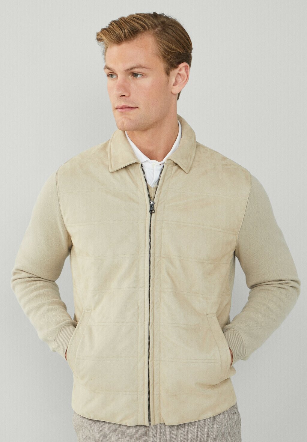 

Переходная куртка Hackett London, бежевый, Серый