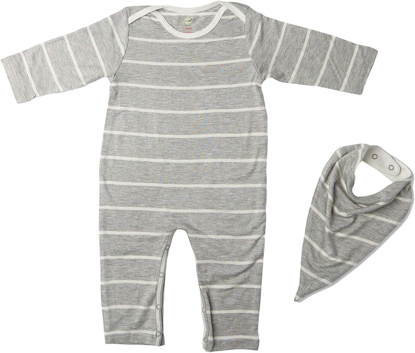 

Детский набор Everly Grey Romper & Bib Two-Piece Set, серый