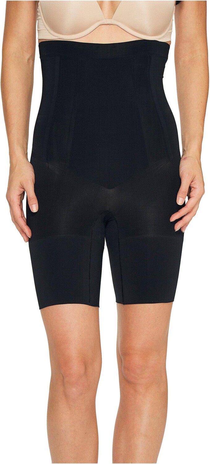 

Корректирующее белье SPANX для женщин Короткие шорты до середины бедра с высокой талией Oncore, цвет Very Black