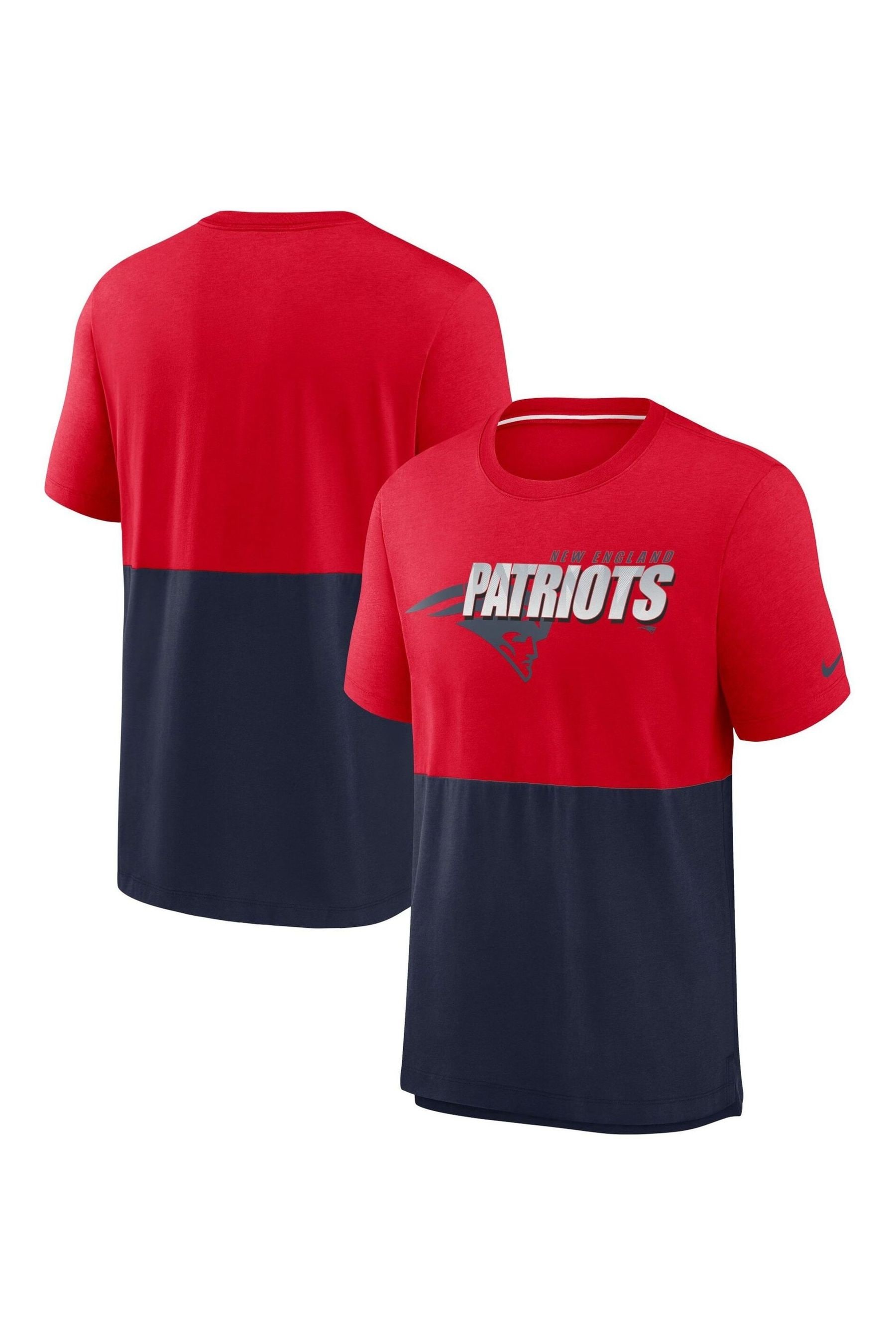 

Футболка с цветным логотипом Fanatics New England Patriots Nike Nike, синий