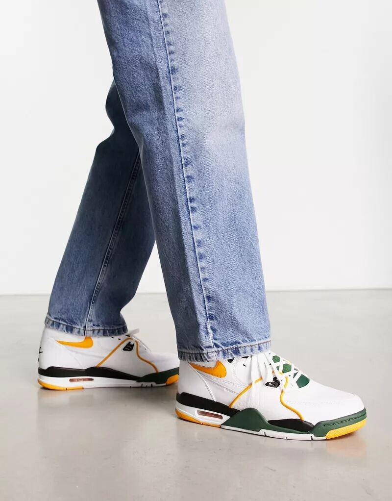 

Бело-желтые кроссовки Nike Air Flight 89