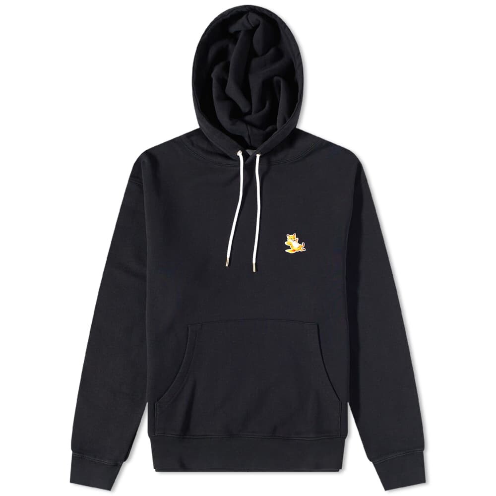 

Классическое худи Maison Kitsune Chillax с лисой нашивкой, черный