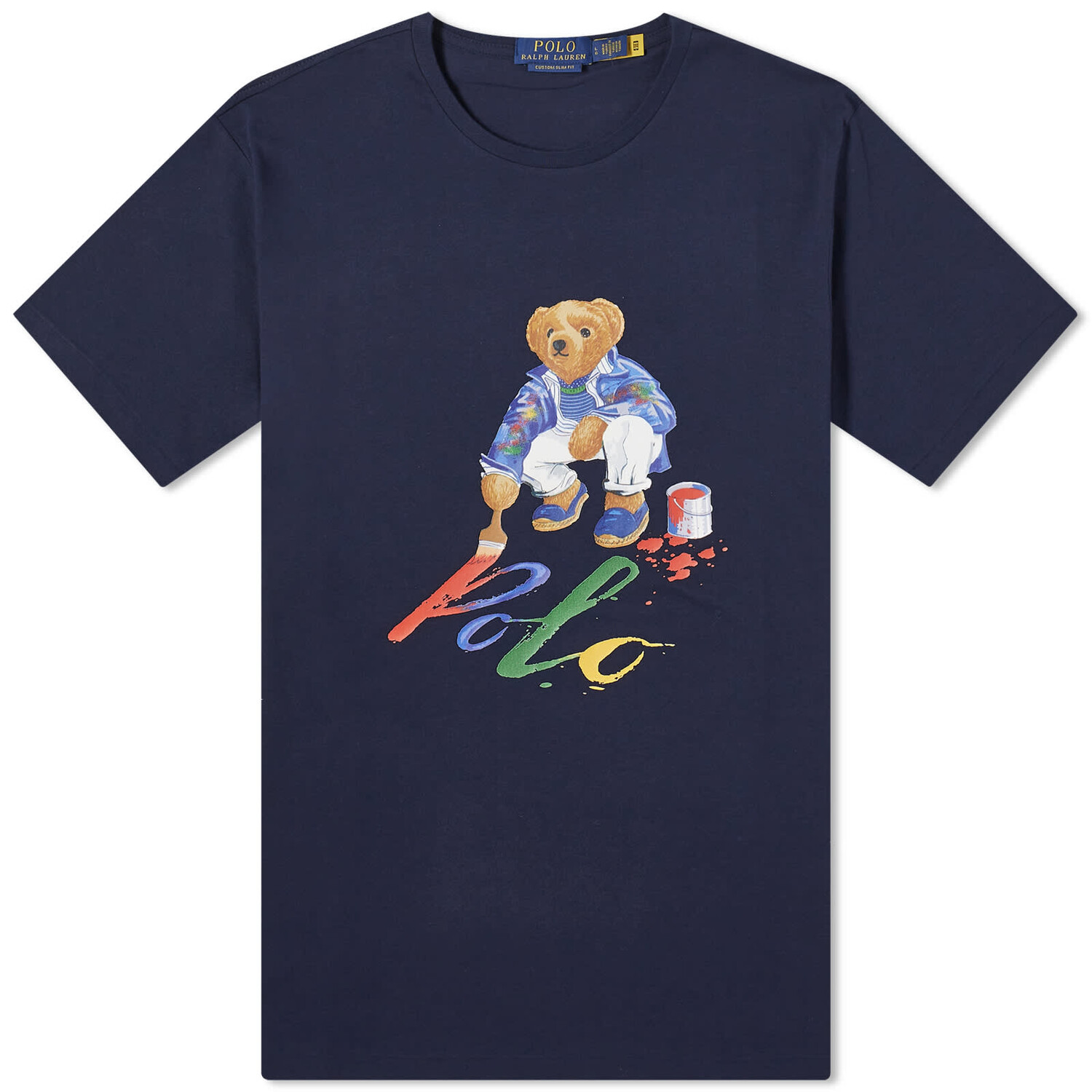 Футболка Polo Ralph Lauren Painting Bear, цвет Cruise Navy флисовый пуловер polo bear polo ralph lauren цвет cruise navy heritage bear