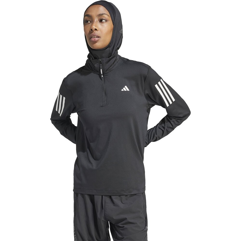 

Толстовка adidas Own The Run Base Half Zip, черный