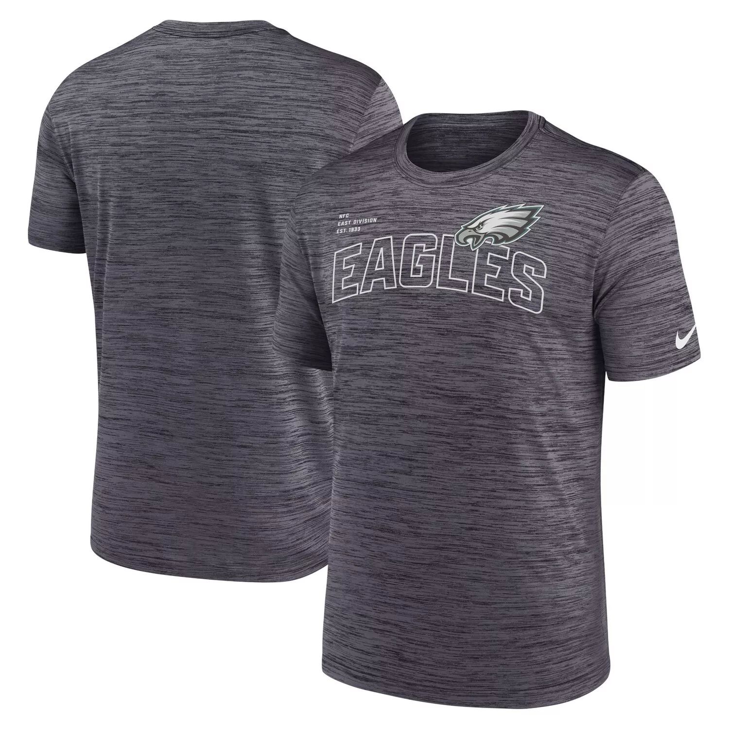 

Мужская черная футболка Philadelphia Eagles Big & Tall Velocity Performance Nike, Черный