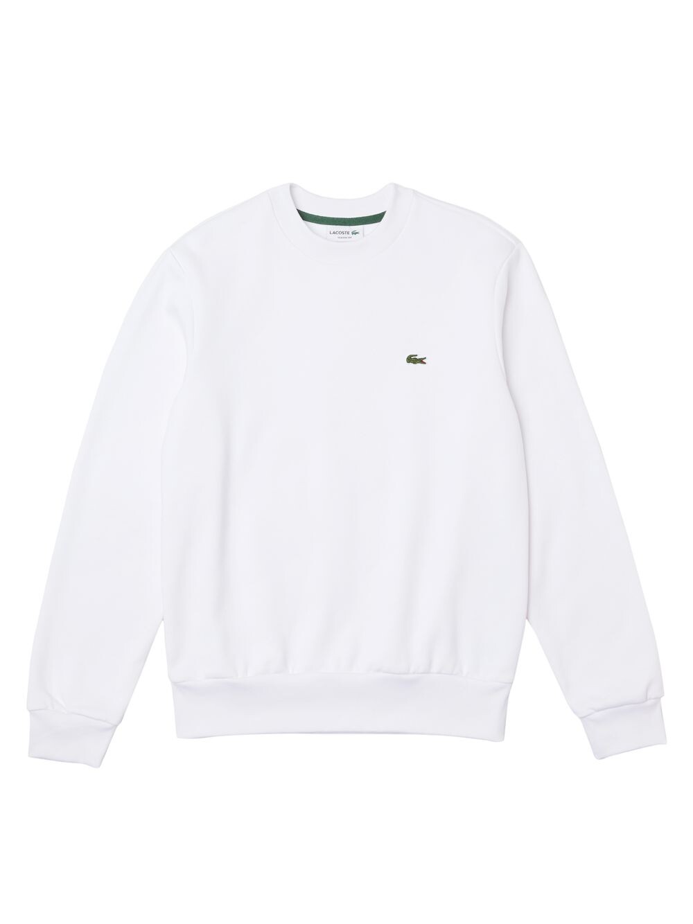 

Толстовка из матового хлопка с круглым вырезом Lacoste, белый