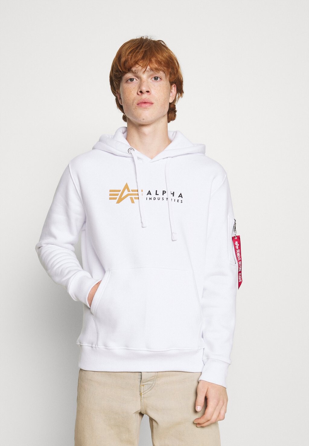 

Толстовка с капюшоном Alpha Industries, белый