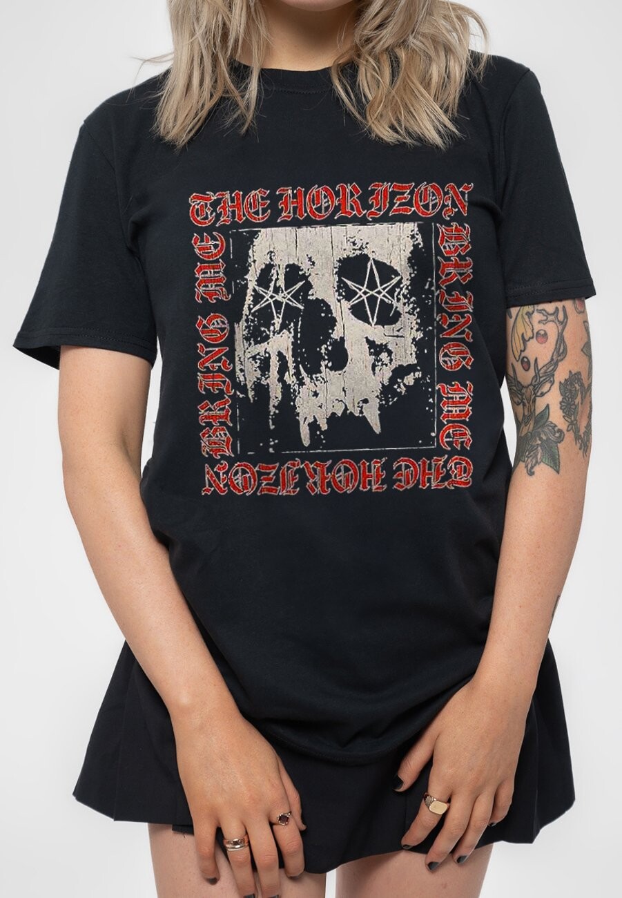 

Футболка с принтом BRING ME THE HORIZON METAL SKULL Paradiso Clothing, черный