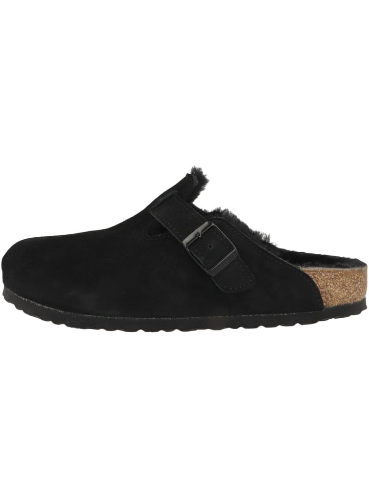 

Сабо Birkenstock Boston Lammfell Veloursleder normal, черный