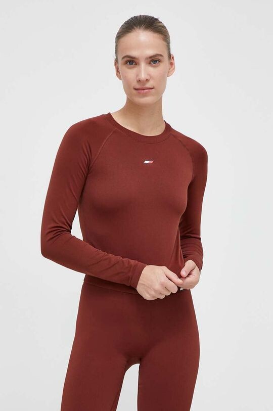 

Лонгслив Tommy Hilfiger, коричневый