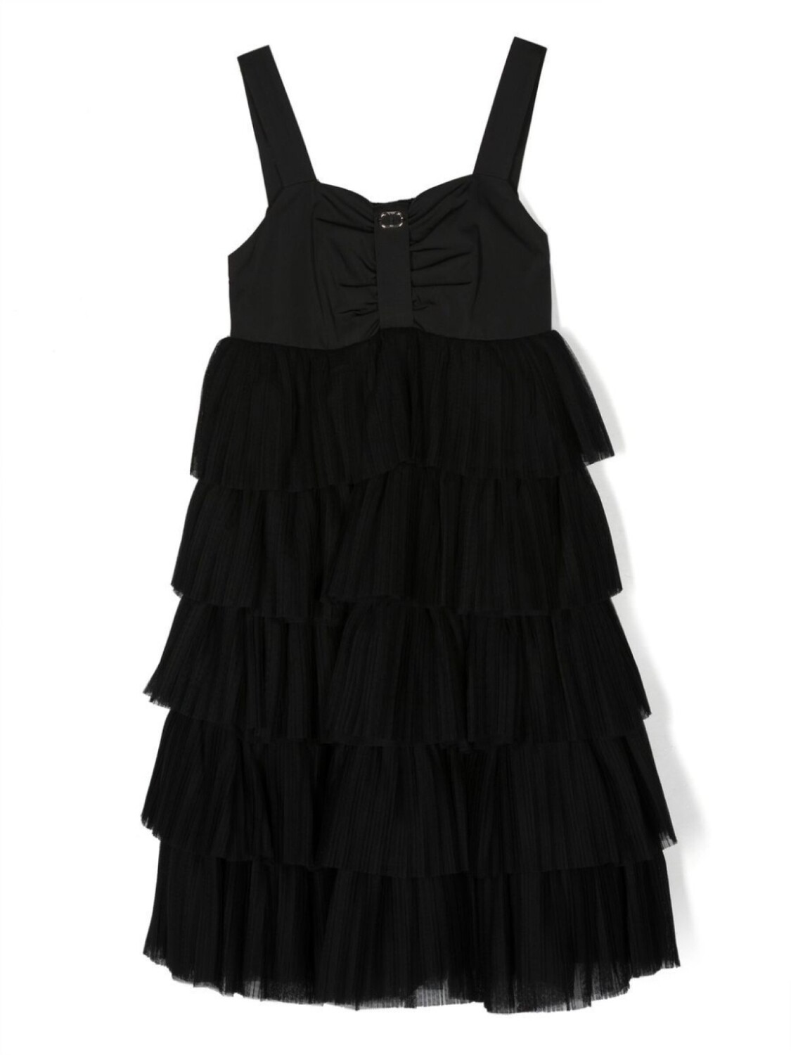 

Ярусное платье с тюлем TWINSET Kids, черный