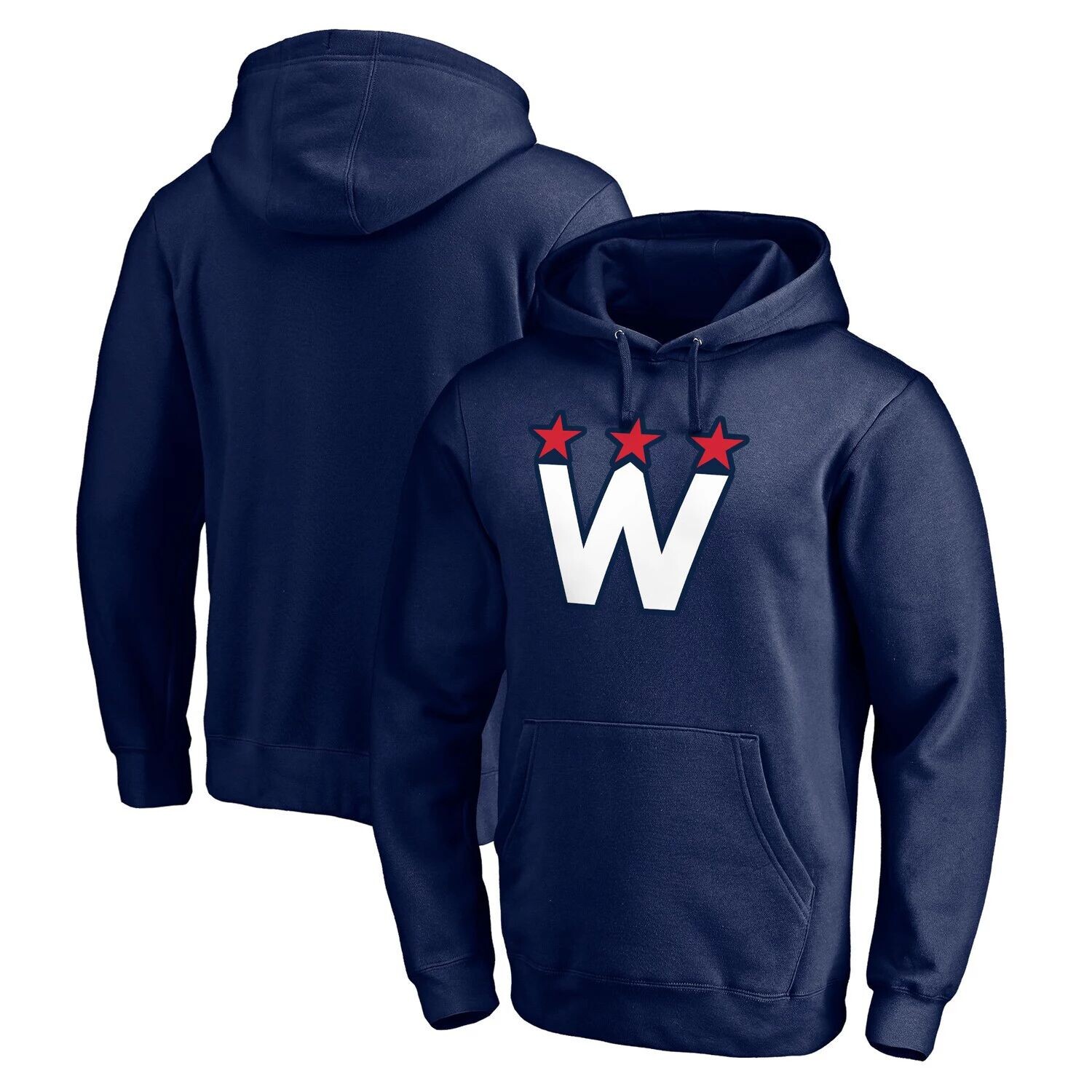 

Мужской пуловер с капюшоном и логотипом Fanatics темно-синего цвета Washington Capitals Alternate Team