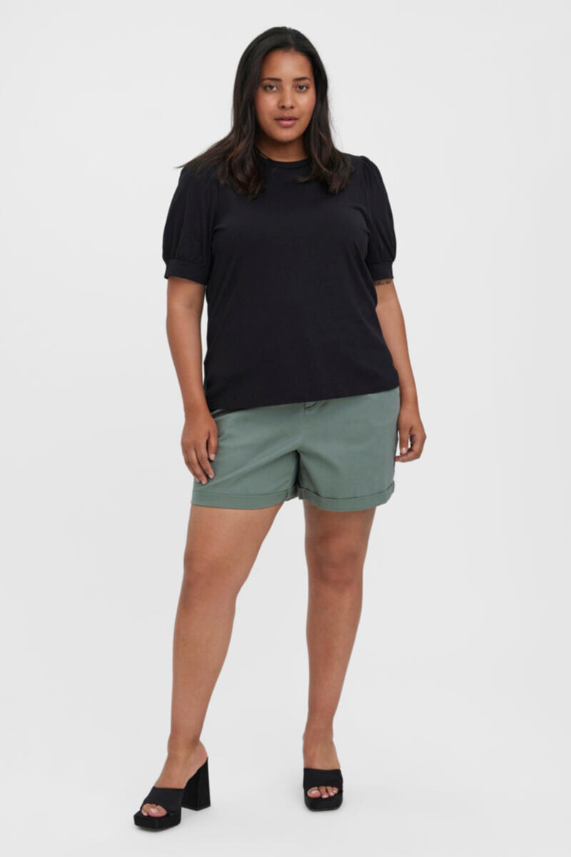 

Футболка больших размеров с объемными рукавами Vero Moda Curve, черный