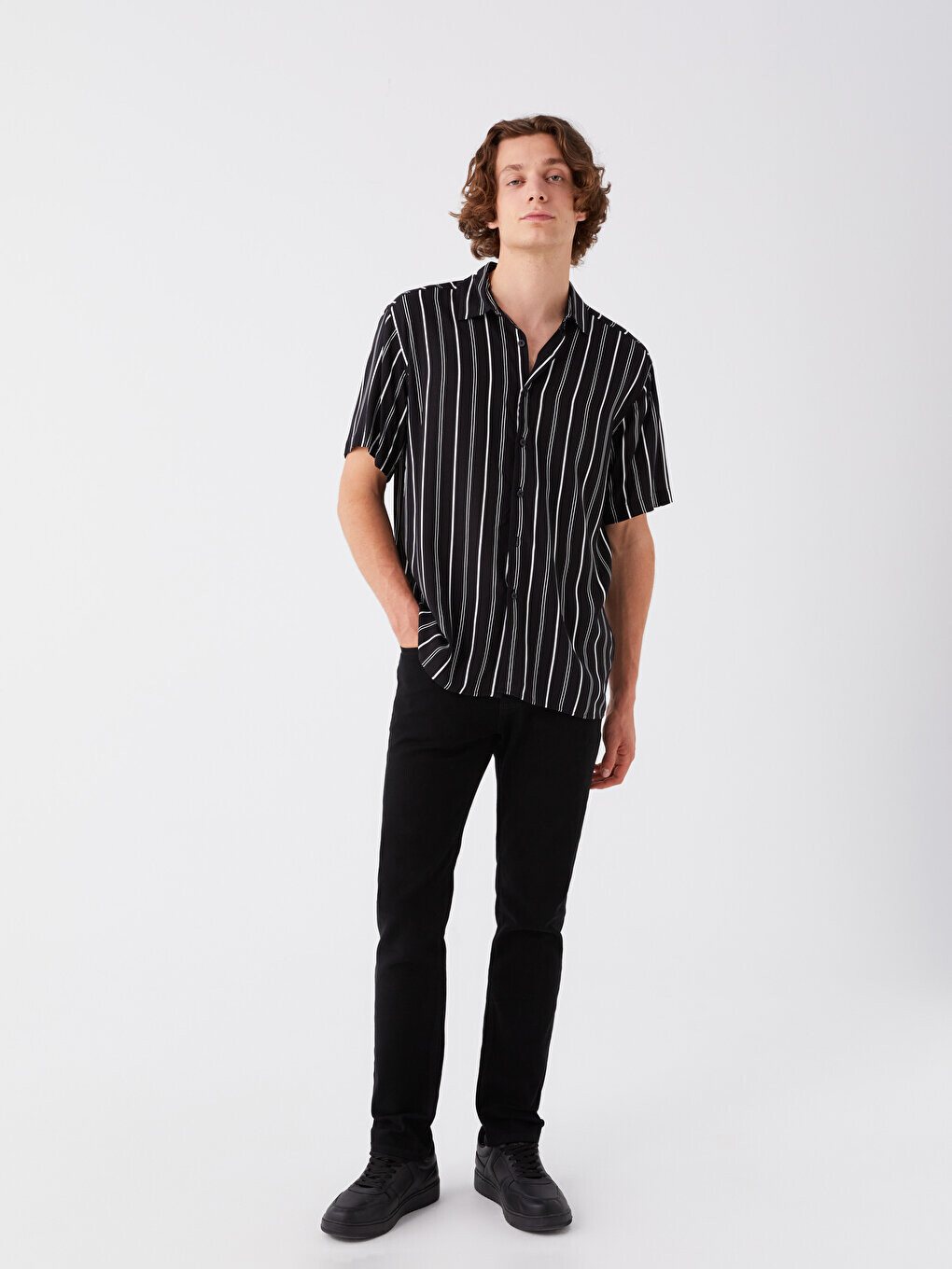 

Мужские джинсовые брюки 750 Slim Fit LCW Jeans, черное родео, Черный