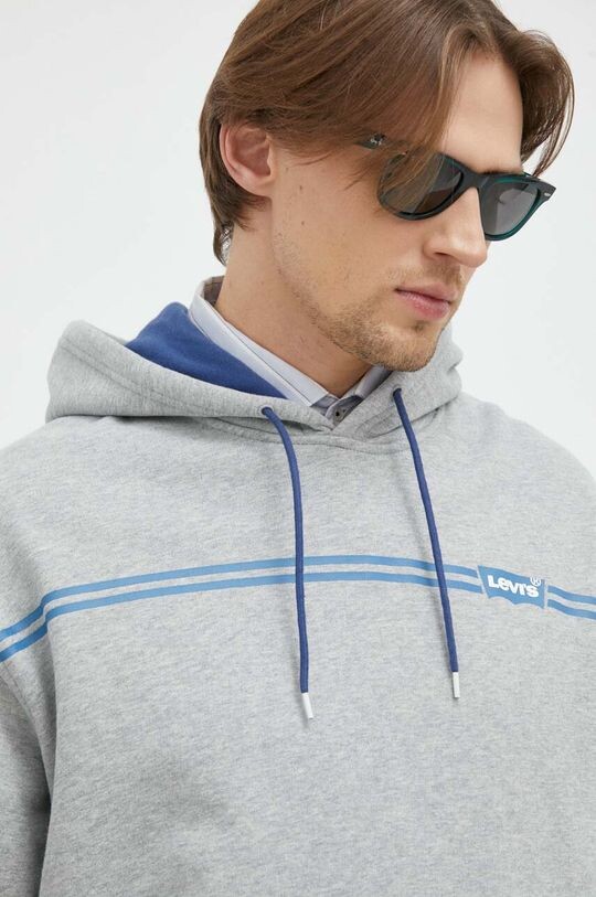 

Хлопковая толстовка Levi's, серый