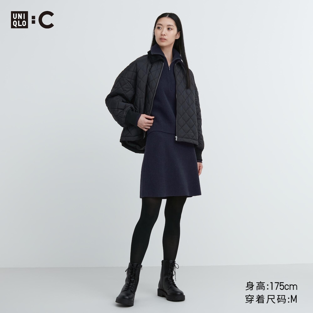 

Женская мини-юбка Uniqlo шерстяная, темно-синий