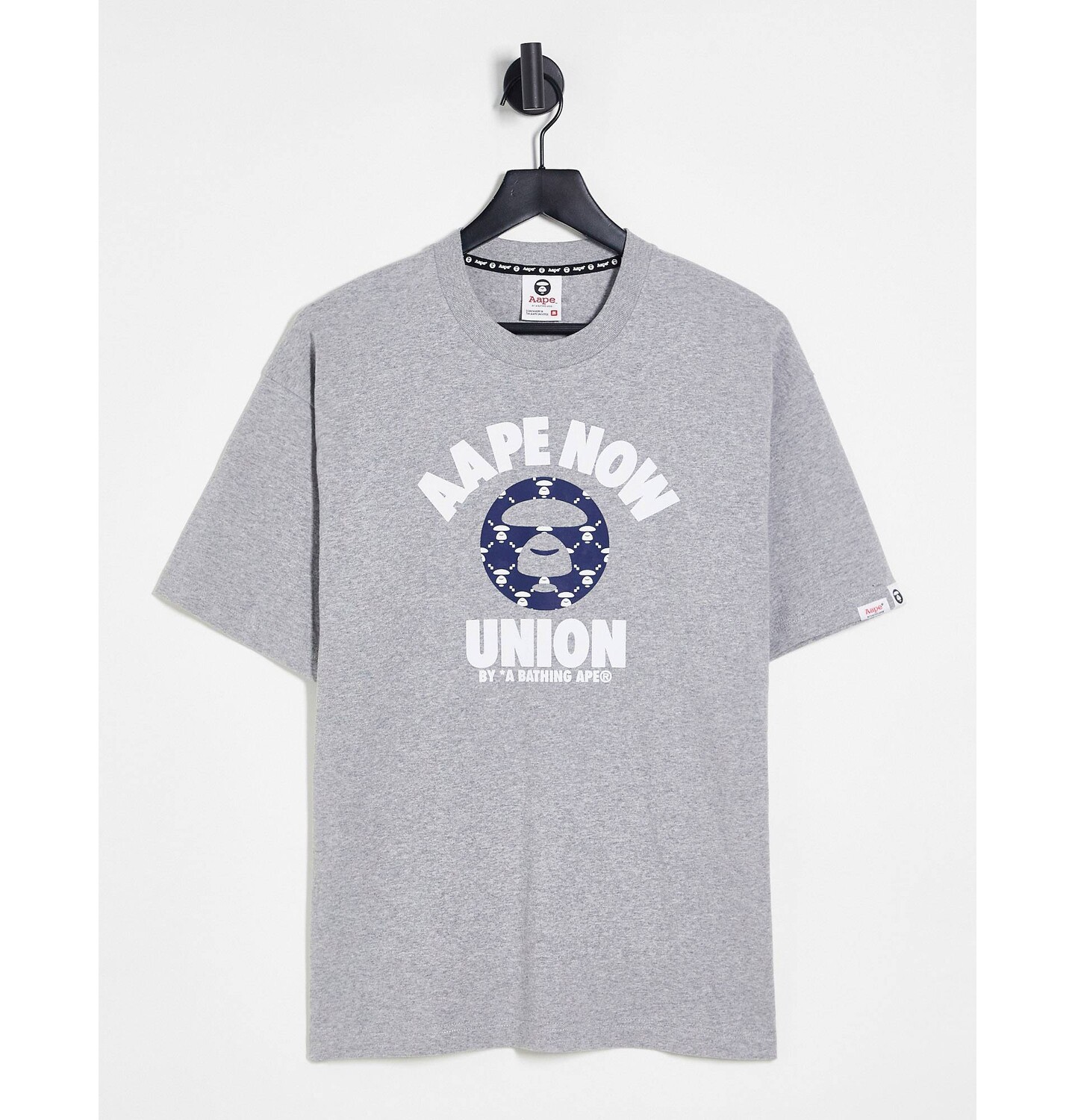 

Серая футболка для колледжа Aape By A Bathing Ape AAPE BY A BATHING APE, Серый