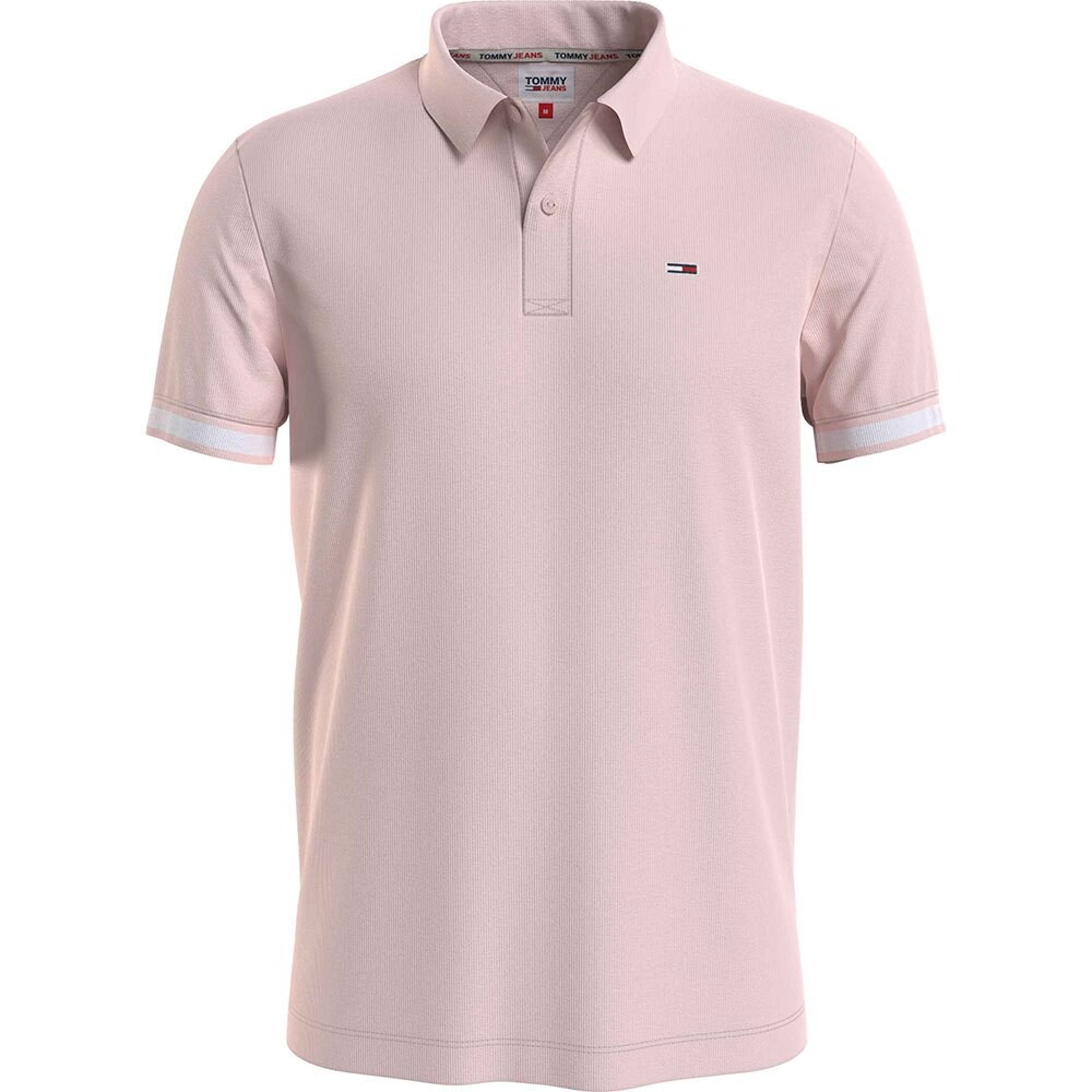 

Поло с коротким рукавом Tommy Jeans Classic Essential, розовый