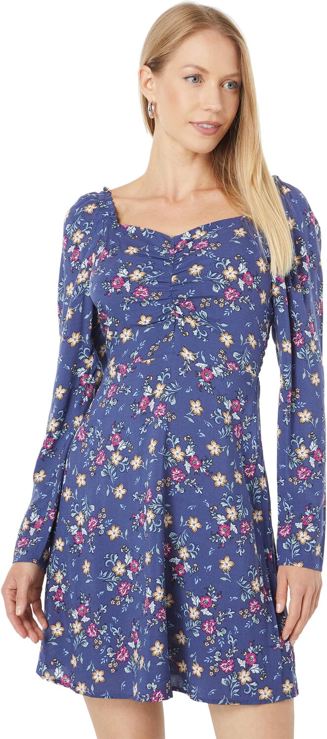 

Платье Bebe Ditsy Print Chiffon Dress, цвет Blue/Multi