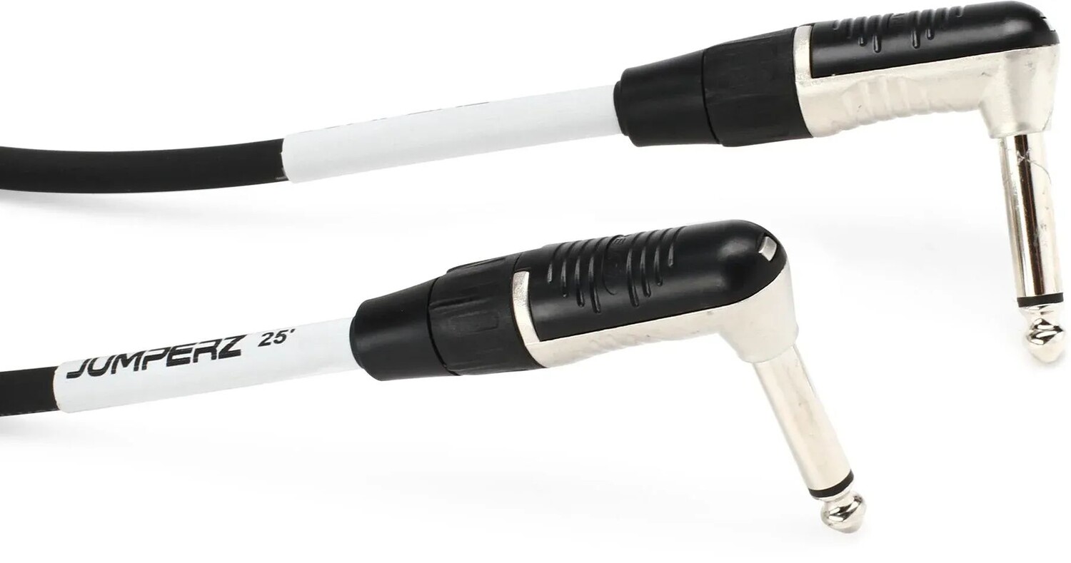 

JUMPERZ JBI-25RARA Инструментальный кабель Blue Line от прямого до правого угла — 25 футов