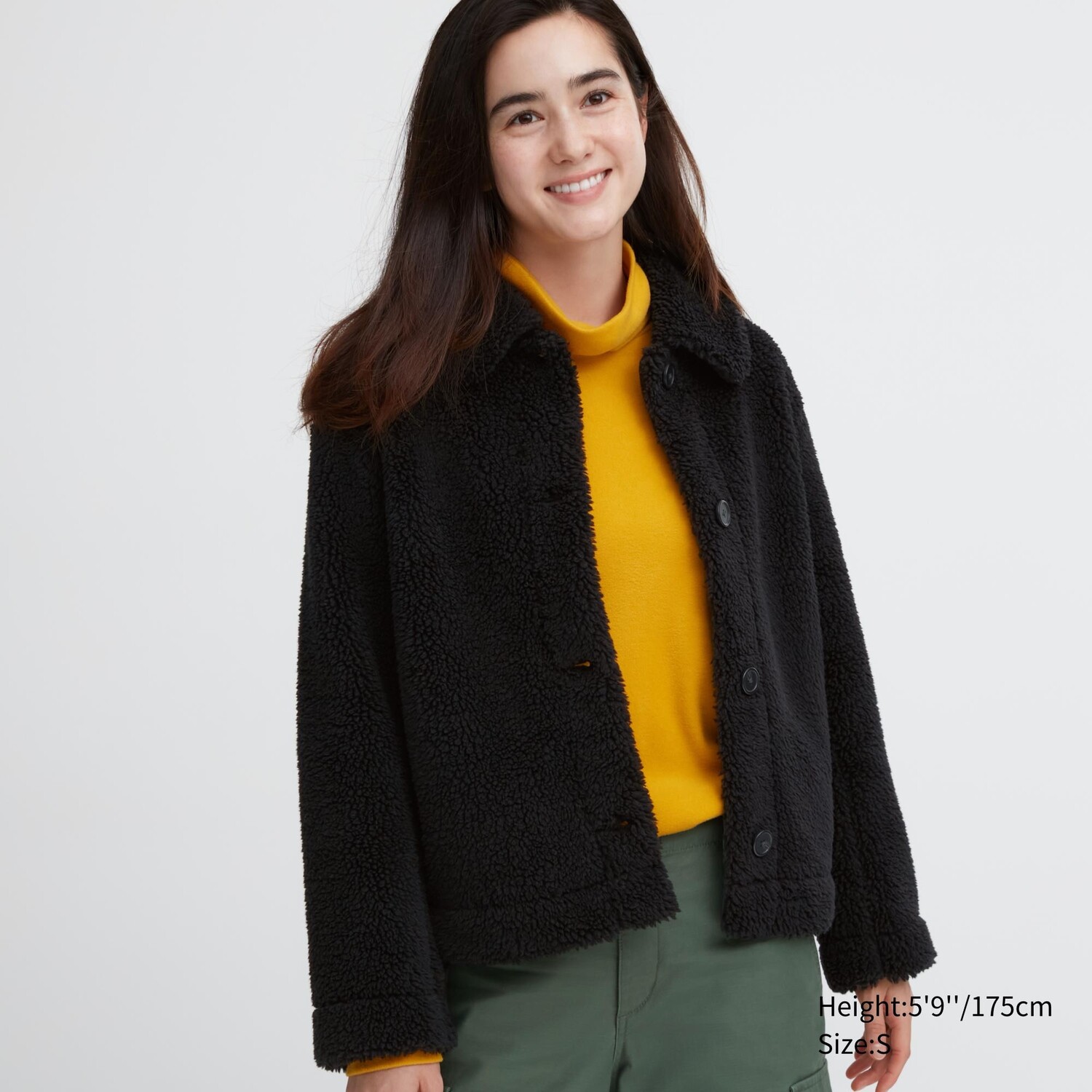 

Флисовая куртка на ворсовой подкладке Uniqlo, черный