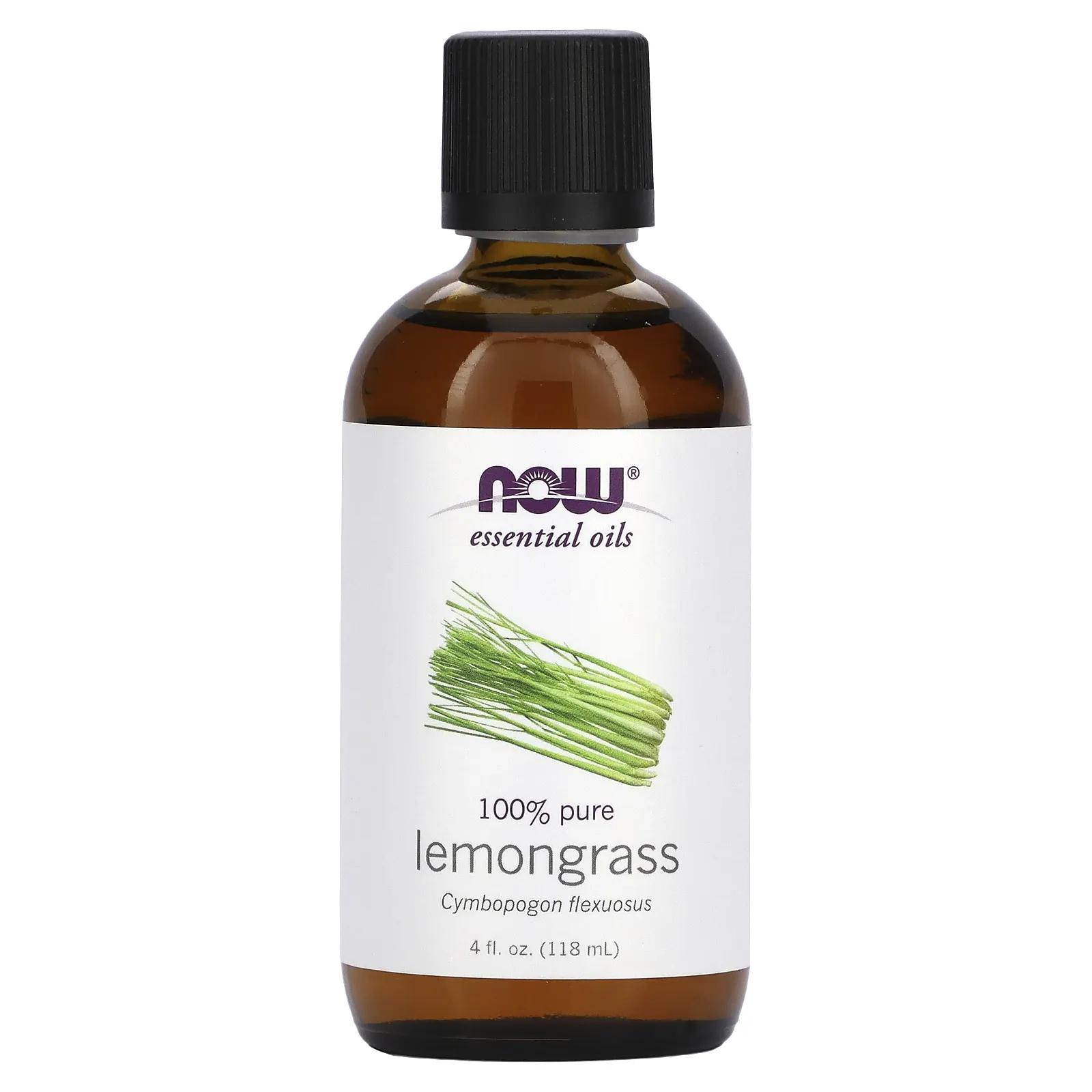 Now Foods Essential Oils Lemongrass 4 fl oz now supplements solutions lemongrass oil 1 oz