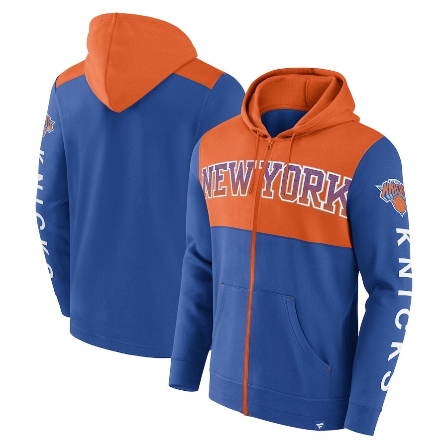 

Толстовка на молнии Fanatics Branded New York Knicks, синий