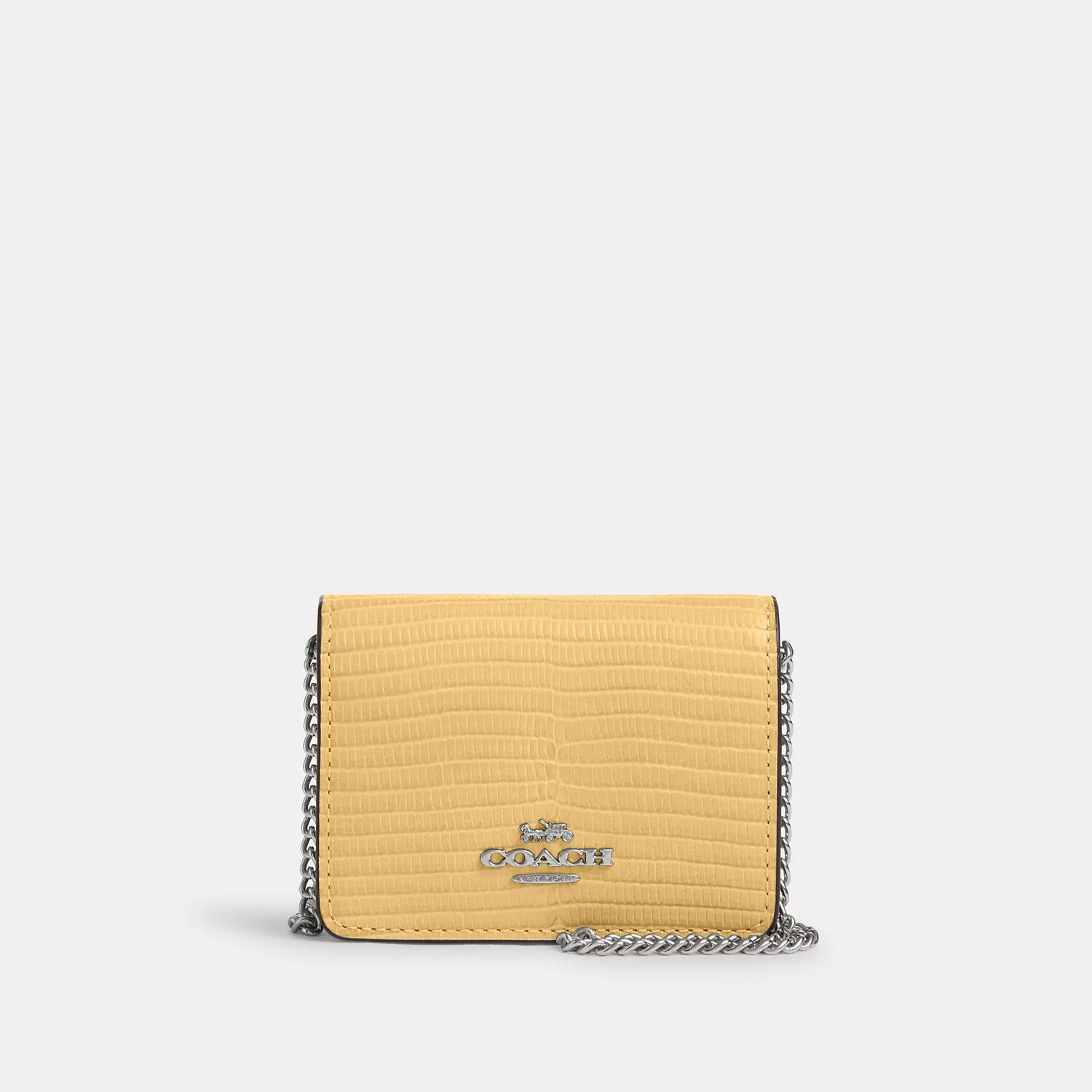 

Мини-кошелек Coach Outlet на цепочке, цвет Silver/Hay