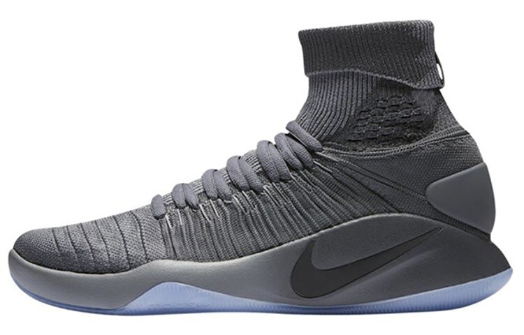 

Nike Hyperdunk 2016 Flyknit темно-серый