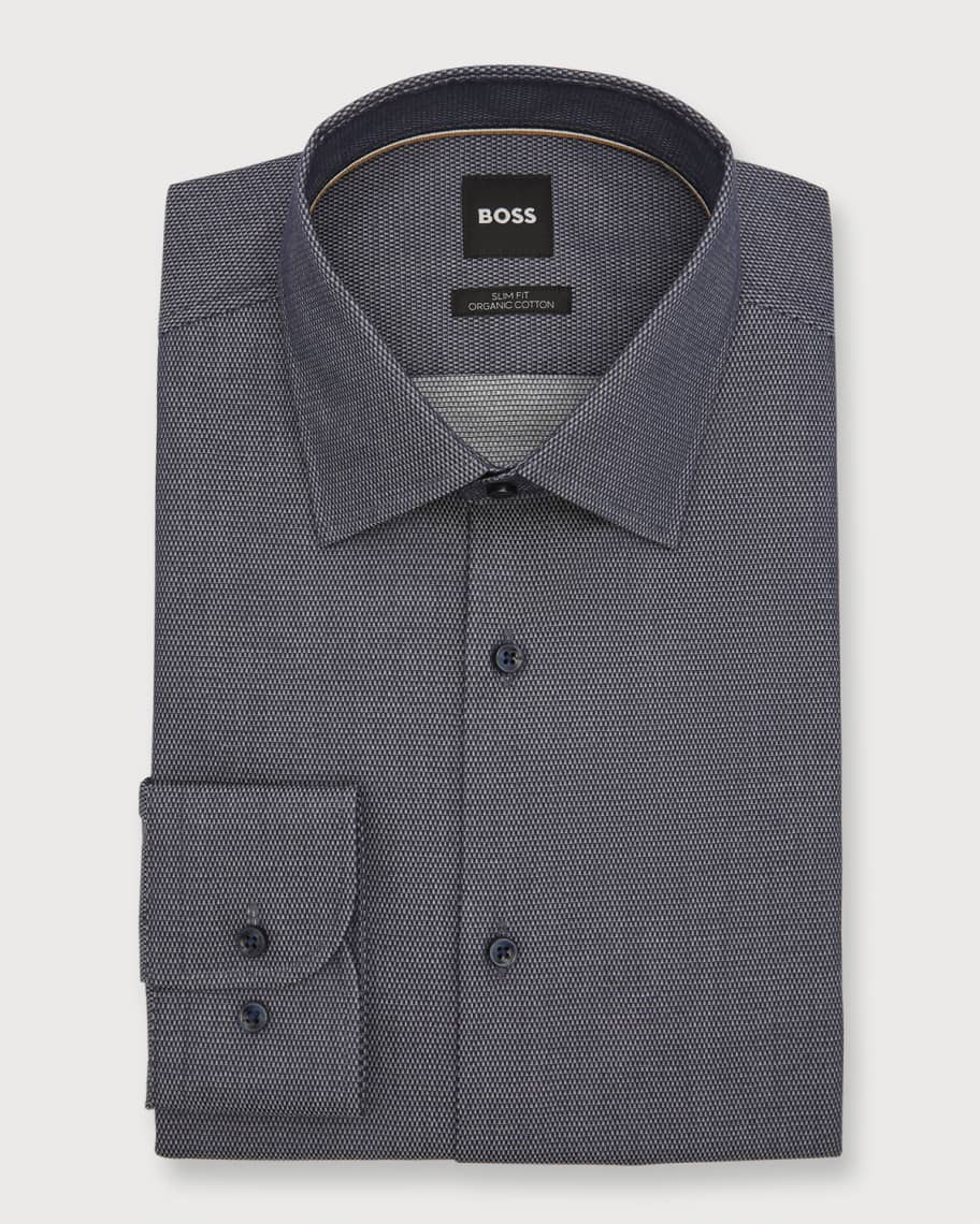 

Мужская классическая рубашка Slim Fit из эластичного хлопка BOSS