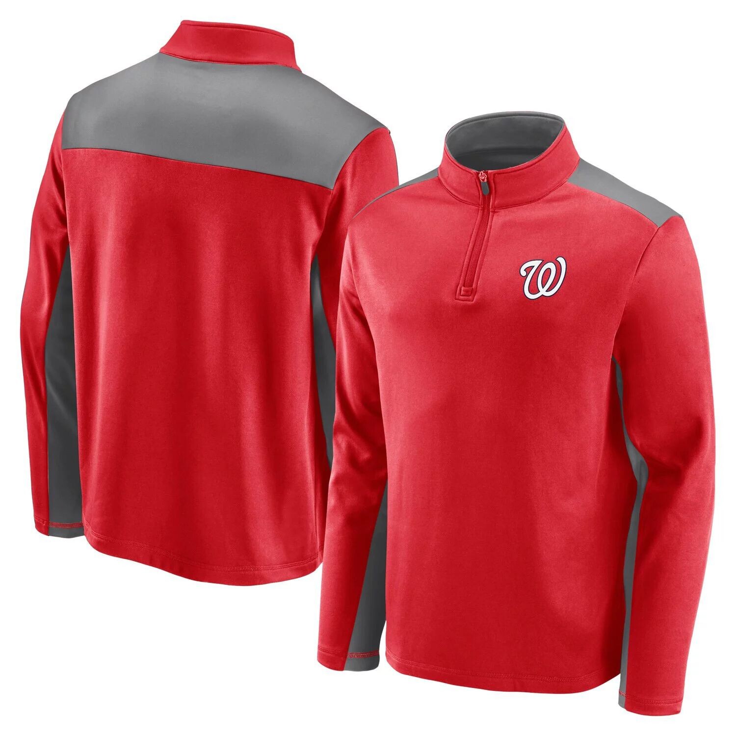 

Мужская красная куртка с молнией на четверть и логотипом команды Washington Nationals Team Primary Fanatics, Красный