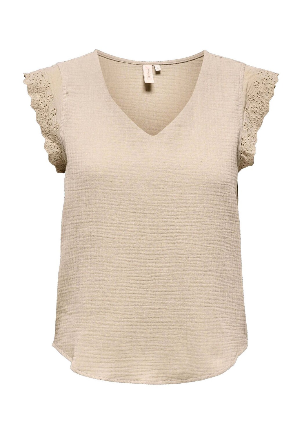 

Женский хлопковый топ с V-образным вырезом ONLY, цвет Oxford Tan