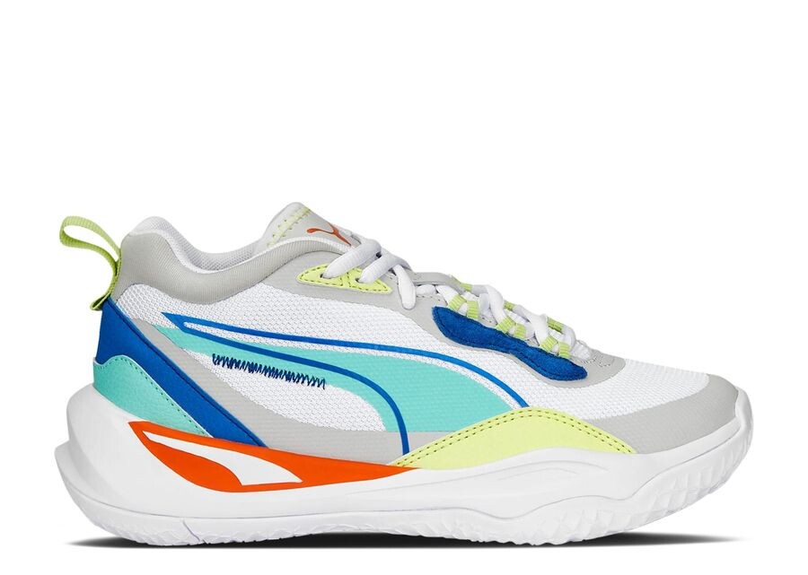 

Кроссовки Puma Playmaker Jr 'White Mint Victoria Blue', белый