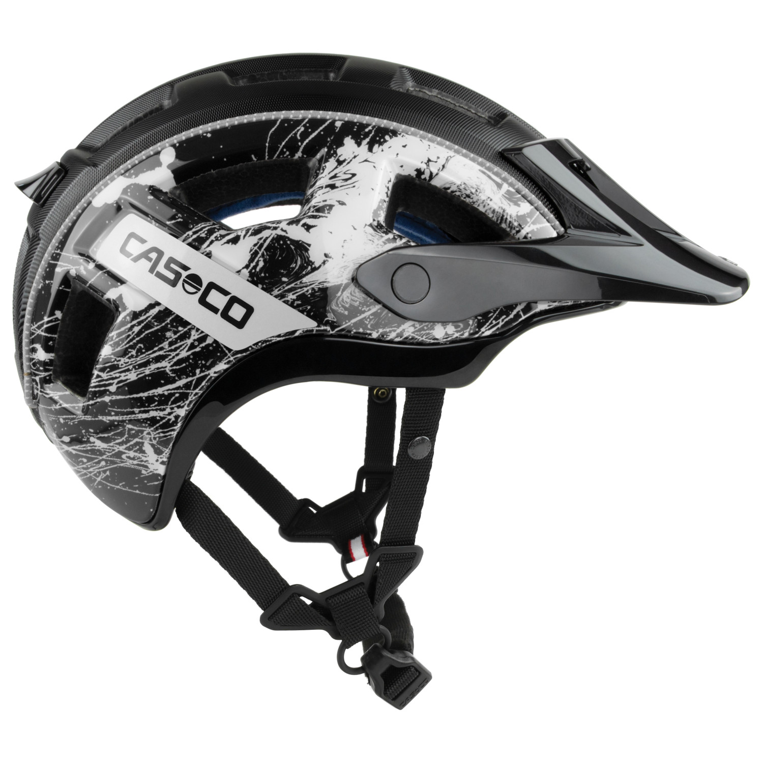 Велосипедный шлем Casco MTBE 2, цвет Splatter White/Black