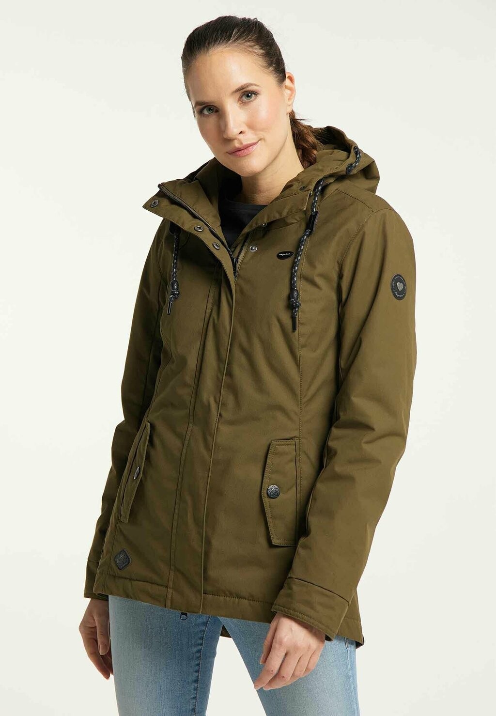 

Короткое пальто Ragwear, оливковый