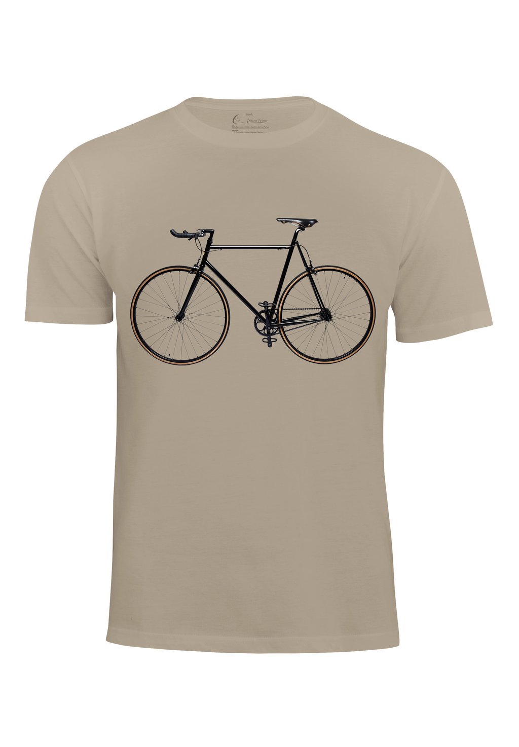 Футболка с принтом BIKE FAHRRAD Cotton Prime, цвет beige